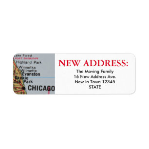 Étiquette d'adresse de Chicago