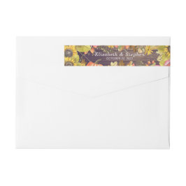Étiquette d'adresse de mariage Feuilles d'automne 
