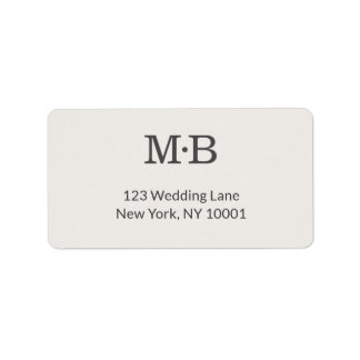 Étiquette d'adresse de mariage pour une fugue mode