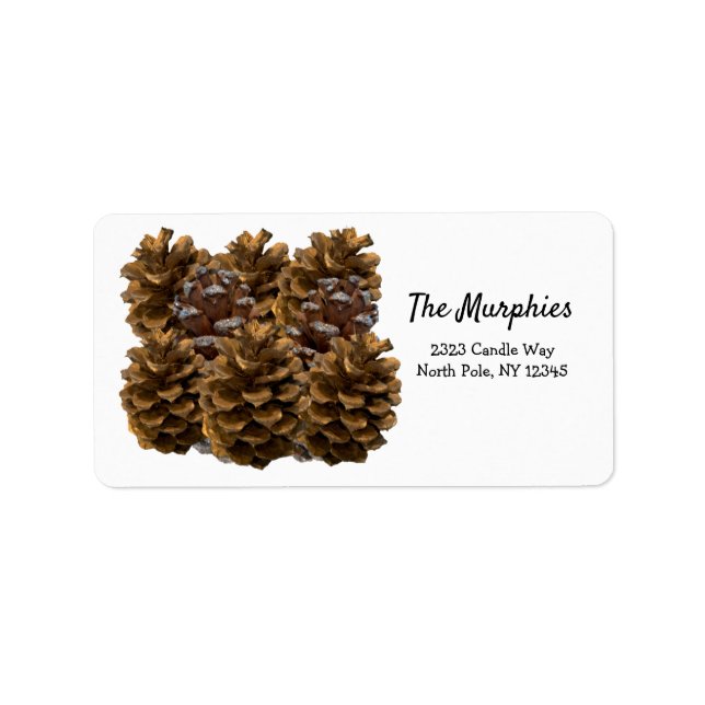 Étiquette d'adresse de pommes de pin (Devant)