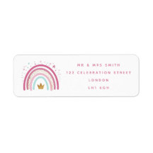 Étiquette d'adresse de retour à thème Rainbow mode