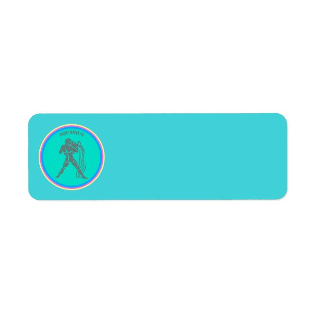 Étiquette d'adresse de retour Aquarius (Devant)