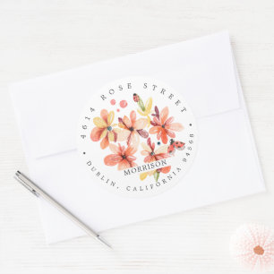 Étiquette d'adresse de retour Baby Shower Printemp