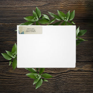 Étiquette d'adresse de retour Belle Aquarelle