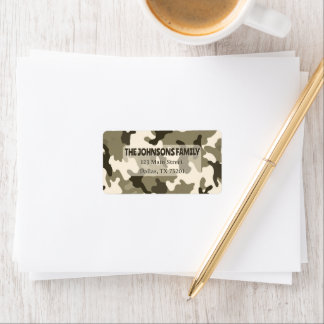 Étiquette d'adresse de retour Camo Brun Terreux &
