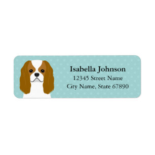 Étiquette d'adresse de retour Cavalier King Charl