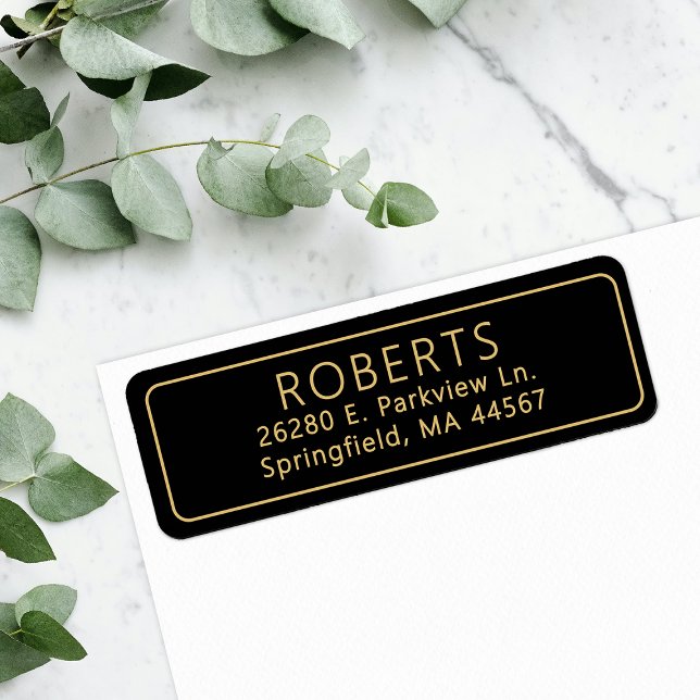 Étiquette d'adresse de retour classique (Créateur téléchargé)