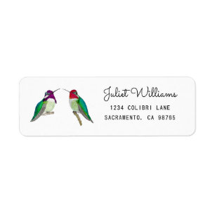 Étiquette d'adresse de retour Colibri