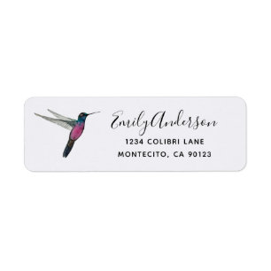 Étiquette d'adresse de retour Colibri