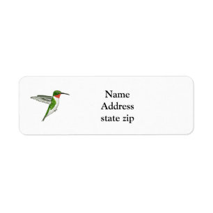 Étiquette d'adresse de retour Colibri, autocollant