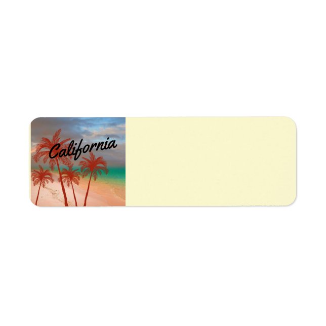 Étiquette d'adresse de retour de Californie (Devant)