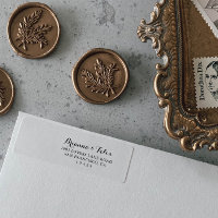 Étiquette d'adresse de retour de Calligraphie mode