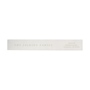 étiquette d'adresse de retour de famille élégante