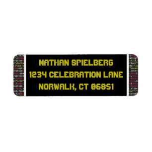 Étiquette d'adresse de retour de la fête du code