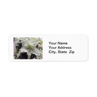 Étiquette d'adresse de retour de la Fleur Lily Cas