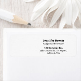 Étiquette d'adresse de retour de l'employé du logo