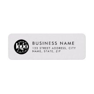 Étiquette d'adresse de retour de logo d'entreprise
