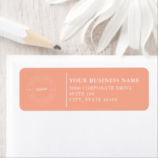 Étiquette d'adresse de retour de logo d'entreprise