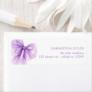 Étiquette d'adresse de retour de mariage avec un n