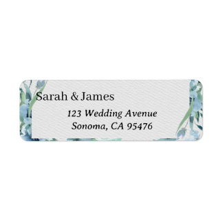 Étiquette d'adresse de retour de mariage florale b