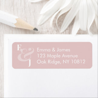 Étiquette d'adresse de retour de mariage Reverse B