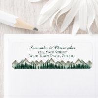 Étiquette d'adresse de retour de petit mariage Mon