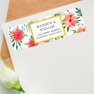 Étiquette d'adresse de retour de RSVP de mariage d