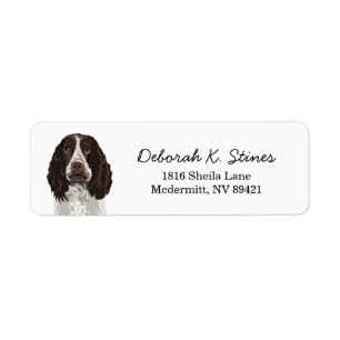 Étiquette d'adresse de retour de Springer Spaniel
