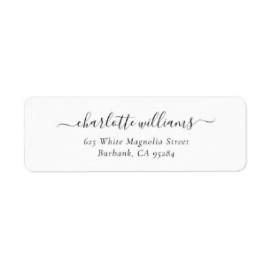 Étiquette d'adresse de retour de style moderne élé