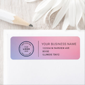 Étiquette d'adresse de retour d'entreprise personn