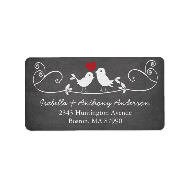 Étiquette d'adresse de retour des Inséparables de  (Devant)