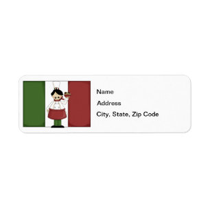 Étiquette d'adresse de retour du chef italien nº