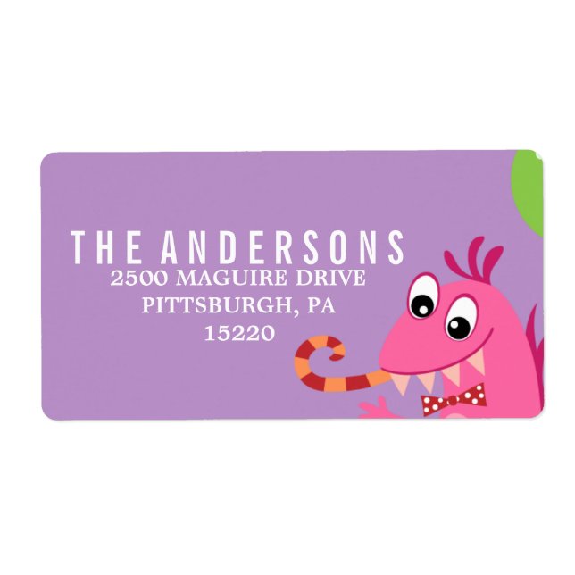 ÉTIQUETTE D'ADRESSE DE RETOUR DU JOUR D'ANNIVERSAI (Devant)