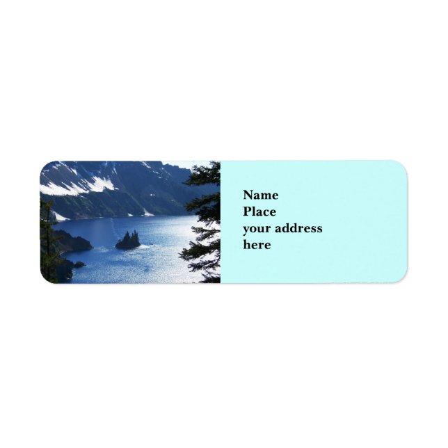 Étiquette d'adresse de retour du lac paisible (Devant)