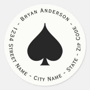 Étiquette d'adresse de retour du symbole Black Spa