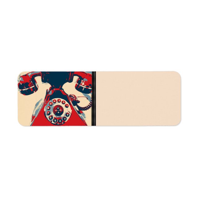 Étiquette d'adresse de retour du téléphone rétroac (Devant)