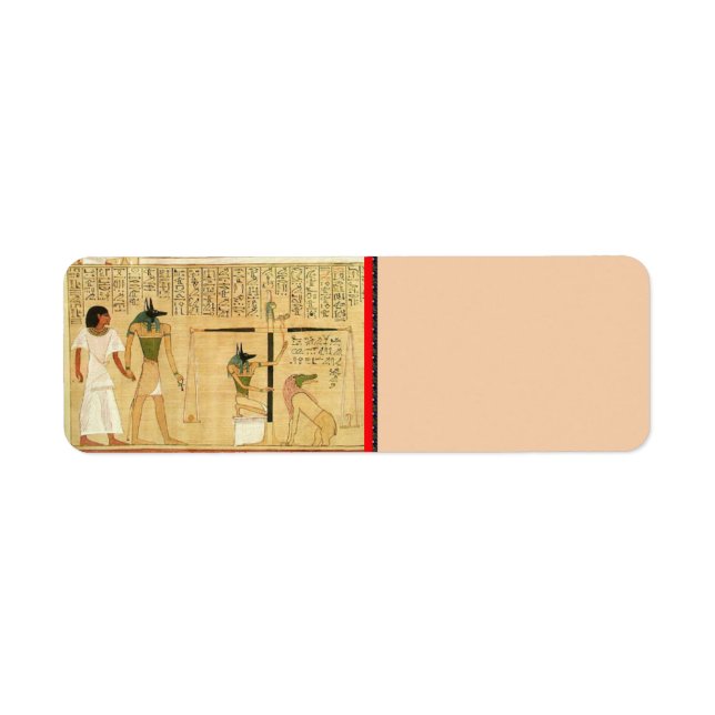 Étiquette d'adresse de retour Egypt-Hiéroglyphes (Devant)