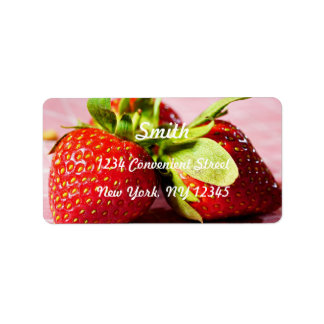 Étiquette d'adresse de retour Fraises