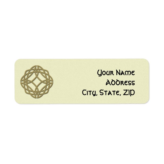 Étiquette d'adresse de retour Gold Celtic Eternity (Devant)