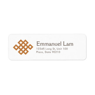 Étiquette d'adresse de retour Gold Sign