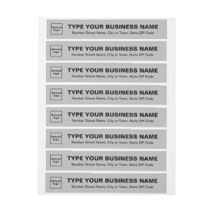Étiquette d'adresse de retour Gray Business Wrap