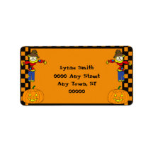 Étiquette d'adresse de retour Halloween