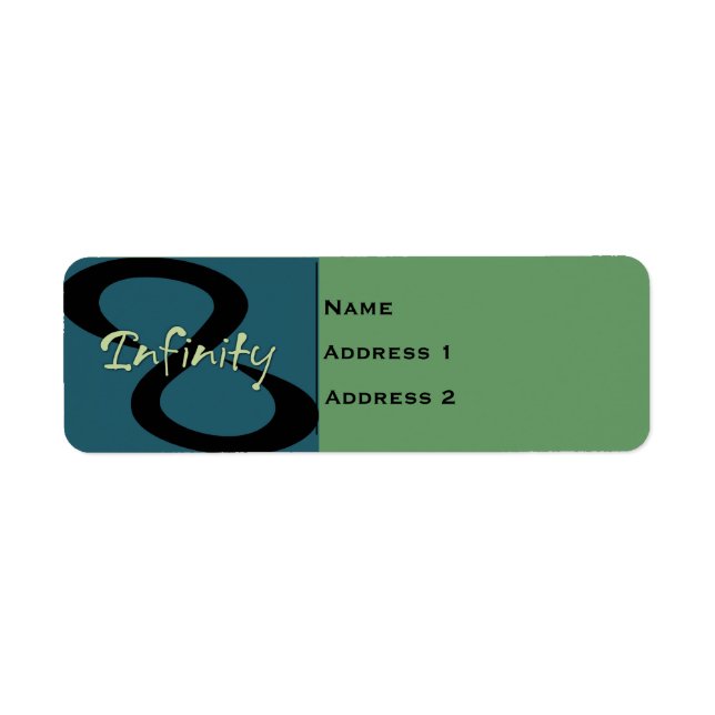 Étiquette d'adresse de retour 'Infinity' (Devant)