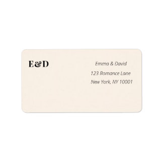 Étiquette d'adresse de retour minimaliste