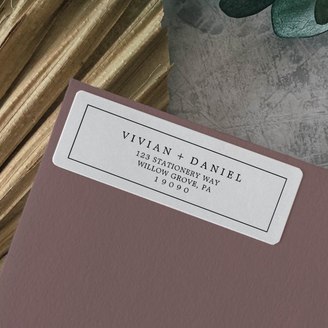 Étiquette d'adresse de retour minimaliste (Créateur téléchargé)