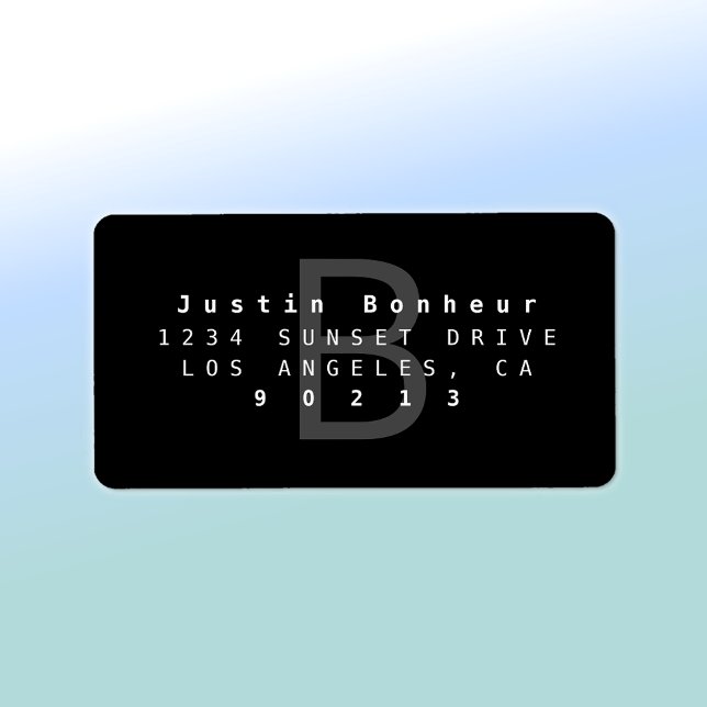 Étiquette d'adresse de retour moderne (Créateur téléchargé)