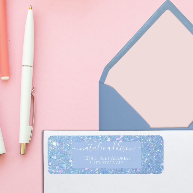 Étiquette d'adresse de retour Parties scintillant  (Créateur téléchargé)