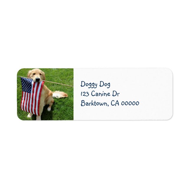 Étiquette d'adresse de retour patriotique (Devant)