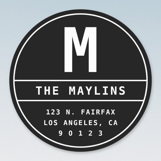 Étiquette d'adresse de retour personnalisable avec (Créateur téléchargé)