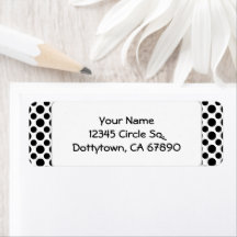 Étiquette d'adresse de retour personnalisée à pois